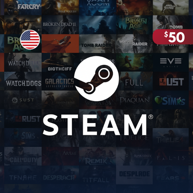Gift Card 50$ Steam USD
